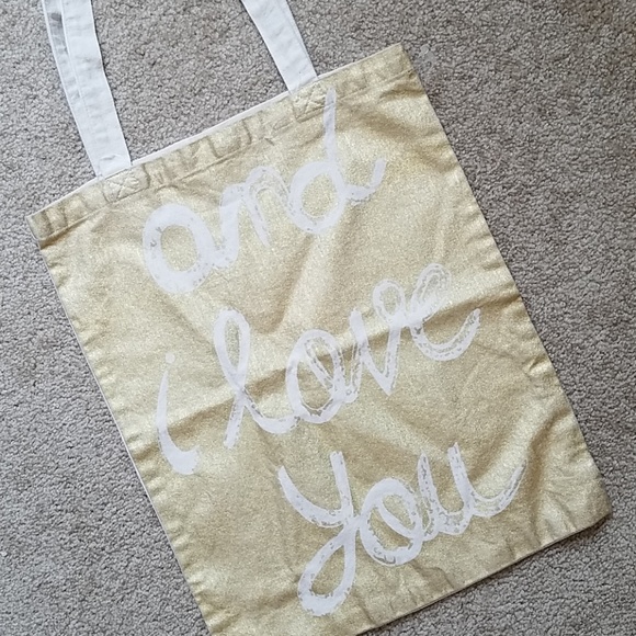 3/$25 'and I love you' canvas tote - Picture 2 of 7